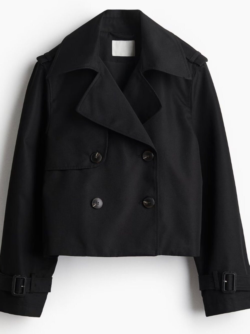 H&M TRENCH-LOOK JACKET IN BLACK SIZE SMALL